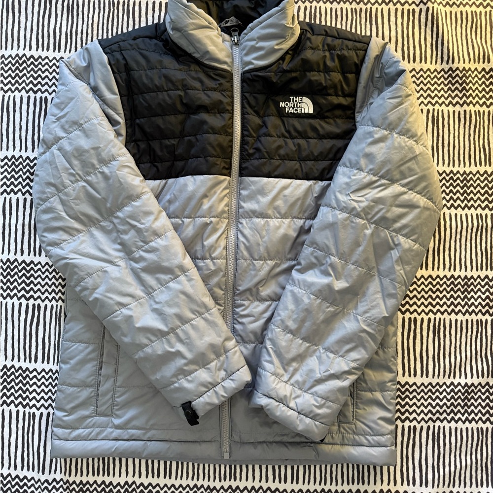 The North Face Black and Light Gray Quilted Jacket